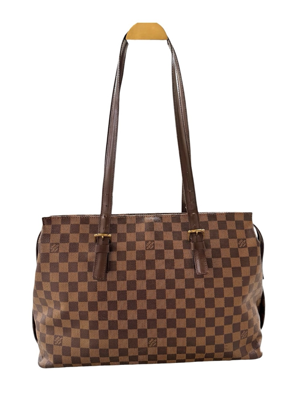 Louis Vuitton Chelsea Damier Ebene Shoulder Tote Bag Brown LV Zip Tote - Picture 2 of 16